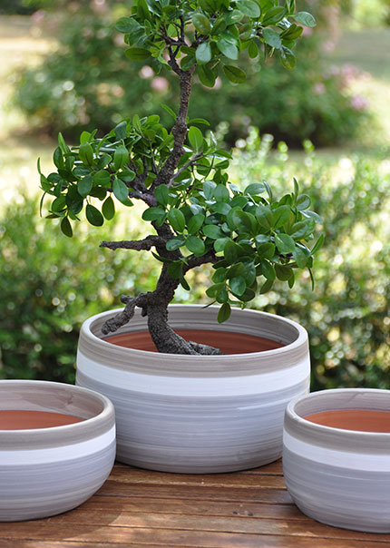 Ensemble de pots Escale de la collection Esprit et délicatesse, les Poteries d'Albi