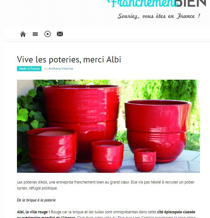 Les Poteries Albi dans Franchement Bien